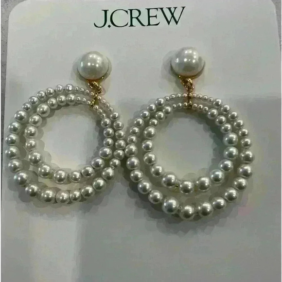 J Crew Double Layered Pearl Earrings - Picture 4 of 4